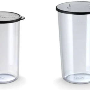 Bamix mengbeker set 400 + 600 ml kunststof zwart Exclusieve Aanbieding