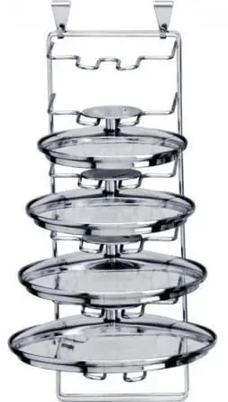 Cristel Panoply pannendekselhouder hangend 36,5 cm rvs voor 6 deksels Seizoensaanbieding