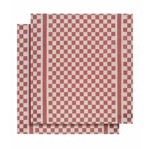 Gecertificeerd De Witte Lietaer Groom-a theedoek 70 x 65 cm katoen red