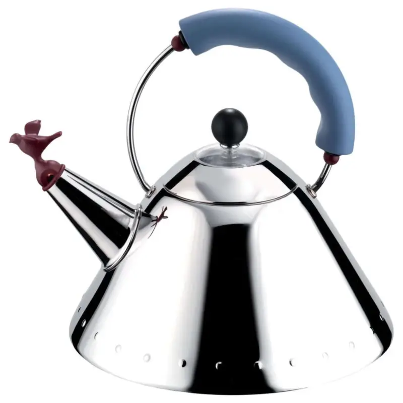Alessi Michael Graves fluitketel 2 liter rvs glans lichtblauw Hete Deal