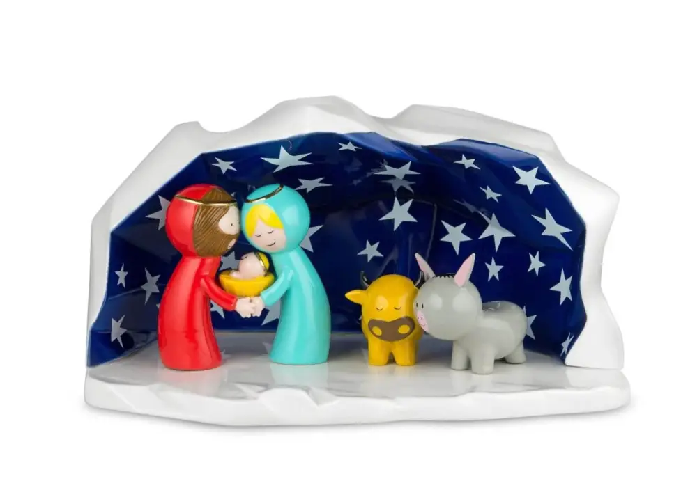 Alessi Happy Eternity Baby kerststal porselein wit Beste Prijs