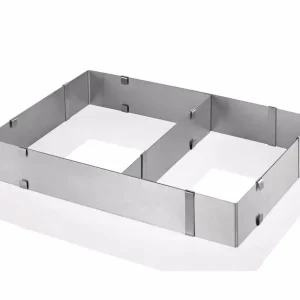 Küchenprofi verstelbare taartring rechthoek 27 - 52 x 18 - 34 cm rvs Exclusieve Aanbieding