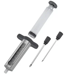 Snelle Levering Küchenprofi Spicy marinadespuit met 2 naalden 26,2 cm rvs