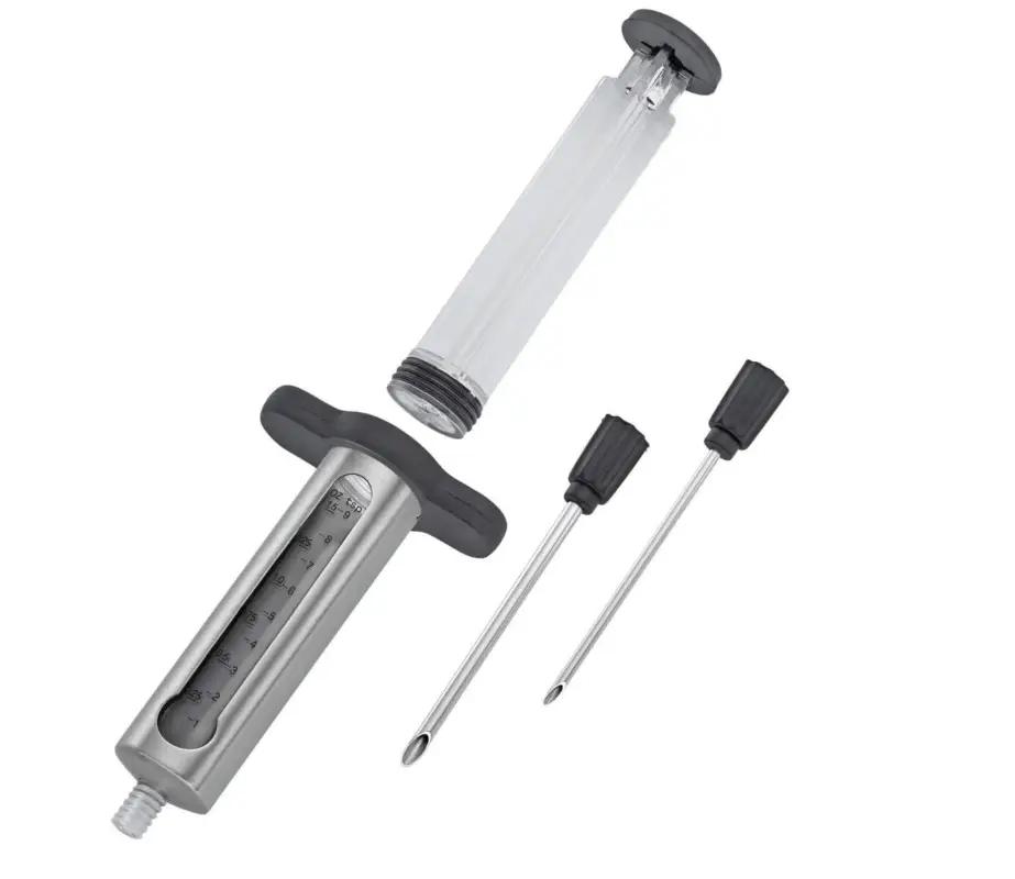 Snelle Levering Küchenprofi Spicy marinadespuit met 2 naalden 26,2 cm rvs