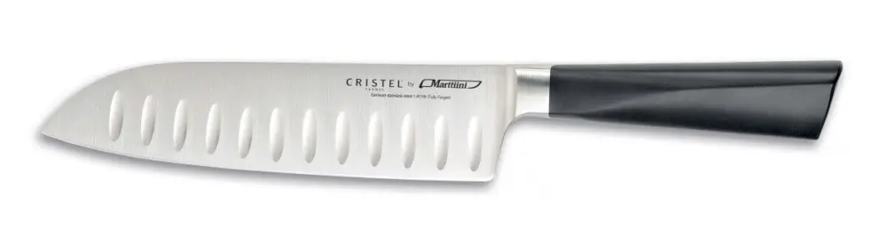 Cristel Marttiini Santoku mes 18 cm messenstaal zwart Beperkte Voorraad