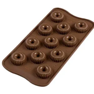 Shop Nu Silikomart 3D EasyChoc Choco Crown bonbonvorm silicone bruin