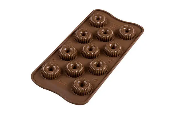 Shop Nu Silikomart 3D EasyChoc Choco Crown bonbonvorm silicone bruin