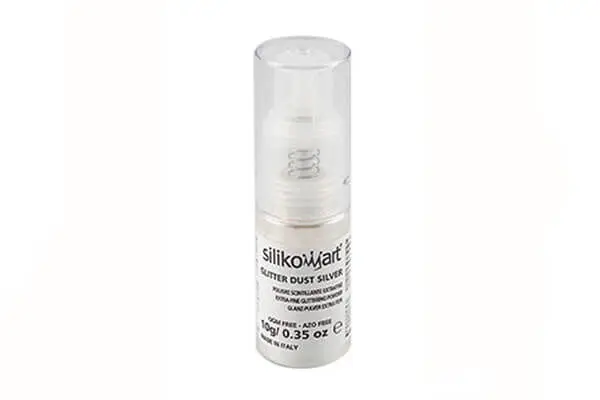 Silikomart Glitter Dust 10 gr zilverkleurig Laatste Versie