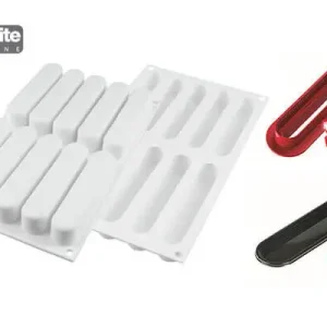 Gereduceerde Prijs Silikomart Professional Fashion Éclair 13 cm silicone wit 12
