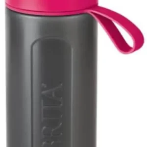 Express Levering Brita Fill & Go Active waterfilterfles 600 ml kunststof grijs-roze