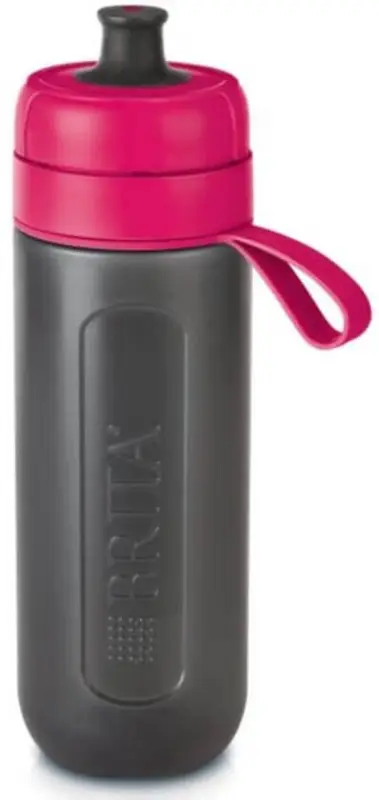 Express Levering Brita Fill & Go Active waterfilterfles 600 ml kunststof grijs-roze