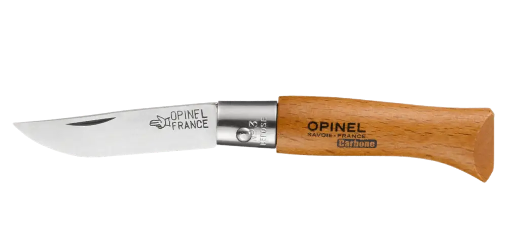Goedkoop Opinel Carbone No. 03 zakmes 4 cm koolstofstaal hout