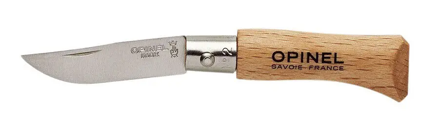 Opinel zakmes No. 02 3,5 cm rvs naturel Rechtstreeks Van De Fabrikant