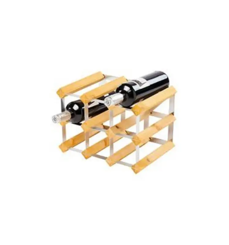 Gereduceerde Prijs Traditional Wine Rack Co. wijnrek voor 9 flessen licht eikenhout