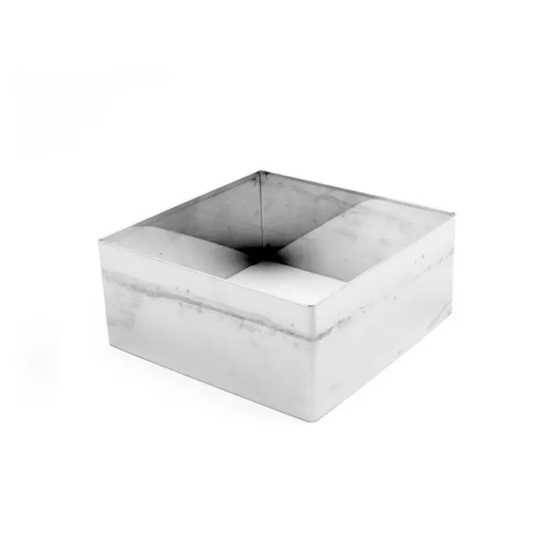 Snelle Levering Gobel vierkante kookring 10 cm rvs glans