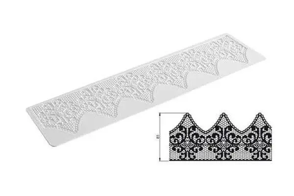 Silikomart Wonder Cakes Tricot Decor Fantasy decoratiemat smal 40 cm silicone wit Voordeelprijs