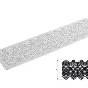 Lage Prijs Silikomart Wonder Cakes Tricot Decor Dentelle decoratiemat smal 40 cm silicone wit