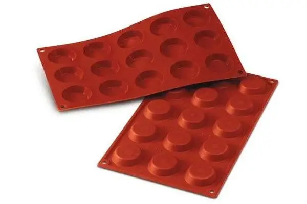 Tijdelijk Beschikbaar Silikomart bakmat 15 tartelettes ø 4 cm silicone bruin
