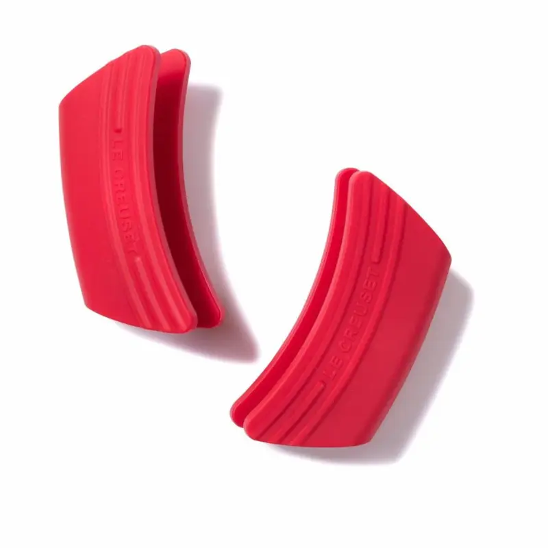 Aanbieding Le Creuset handvatten 12 x 6,5 cm silicone kersrood 2 stuks