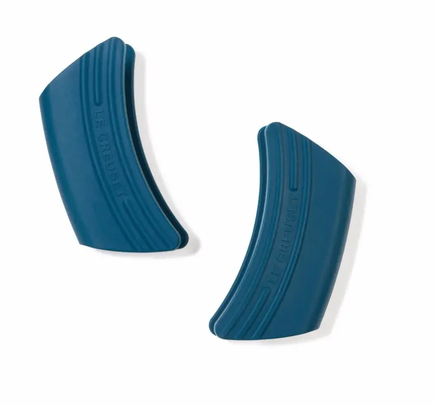 Le Creuset handvatten 12 x 6,5 cm silicone Deep Teal 2 stuks Exclusieve Aanbieding