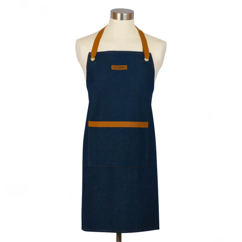 Gereduceerde Prijs Le Creuset schort 80 x 70 cm textiel Denim