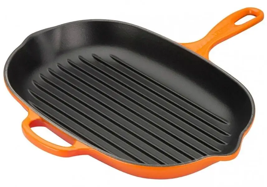 Meest Verkocht Le Creuset skillet grill ovaal ø 32 cm gietijzer vulcanique