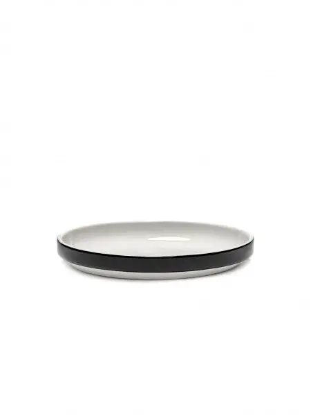 Serax Passe-Partout bord laag ø 18 cm h 2,5 cm porselein glanzend zwart Premium