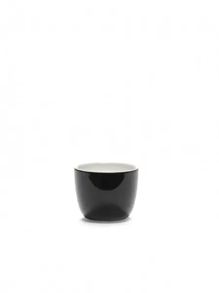 Shop Nu Serax Passe-Partout espressokop zonder oor 135 ml ø 7 cm h 5,7 cm porselein glanzend zwart