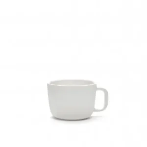 Seizoensaanbieding Serax Passe-Partout cappuccinokop met oor 200 ml ø 8,5 cm h 6 cm porselein wit mat
