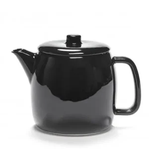 Seizoensaanbieding Serax Passe-Partout theepot met infuser ø 12 cm h 13,3 cm porselein glanzend zwart