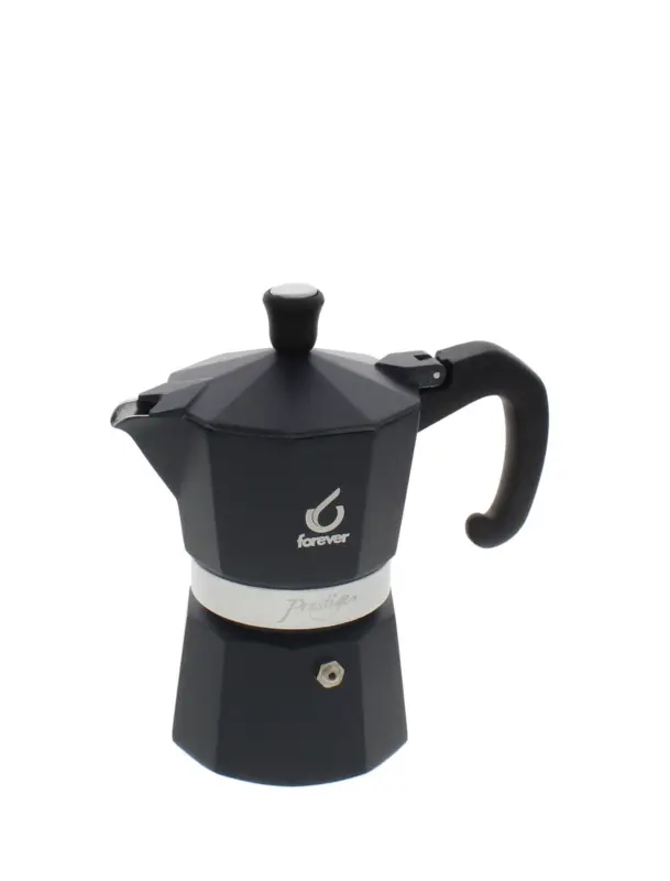 Forever Prestige Noblesse mokapot 3-kops aluminium zwart Koop Vandaag
