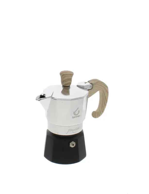 Forever Prestige Woody mokapot 1-kops aluminium mat Aanbieding