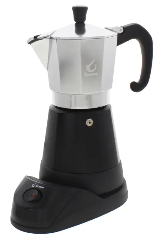 Forever Miss Moka Prestige elektrische mokapot 6-kops aluminium mat Gratis Retour
