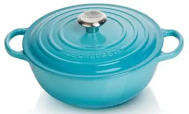 Weekendaanbieding Le Creuset wok-braadpan 4,1 liter ø 26 cm gietijzer Caribbean blue