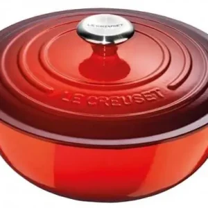 Seizoensaanbieding Le Creuset wok-braadpan 7 liter ø 32 cm gietijzer kersrood