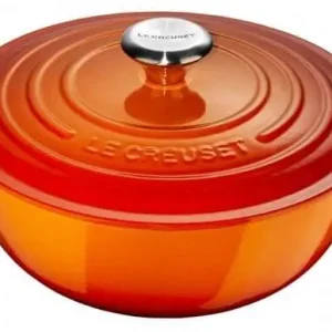 Le Creuset wok-braadpan 7 liter ø 32 cm gietijzer vulcanique Op = Op