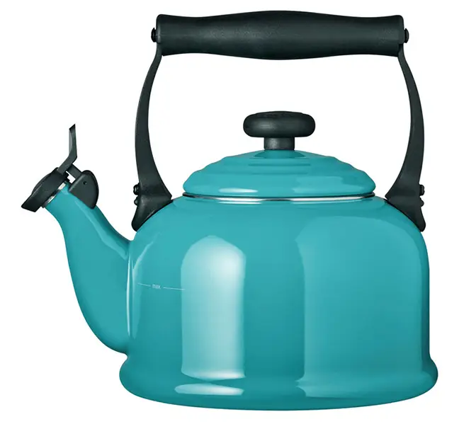 Veilige Betaling Le Creuset Tradition fluitketel 2,1 liter staal Caribbean blue