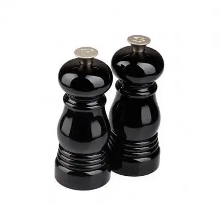Finale Uitverkoop Le Creuset peper- en zoutmolen 11 cm kunststof zwart 2-delig