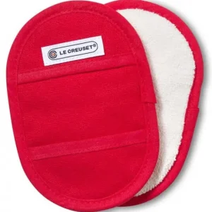 Le Creuset pannenlappen 18 x 12,5 cm katoen kersrood 2 stuks Superprijs