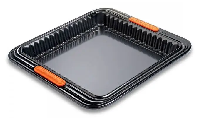 Alleen Vandaag Le Creuset Pâtiliss vierkante taartvorm met uitneembare bodem 23 x 23 cm staal zwart