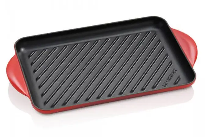 Le Creuset grill rechthoek 32 cm gietijzer kersrood Favoriet