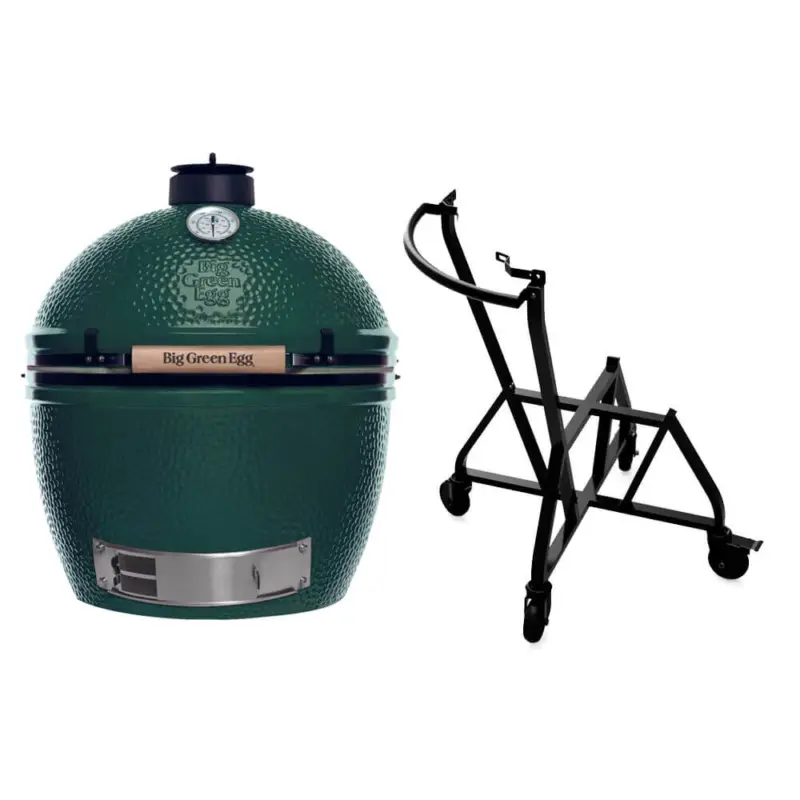 Big Green Egg Extra Large barbecue ø 67,5 cm keramiek groen met IntEGGrated Nest en Handler Speciale Aanbieding