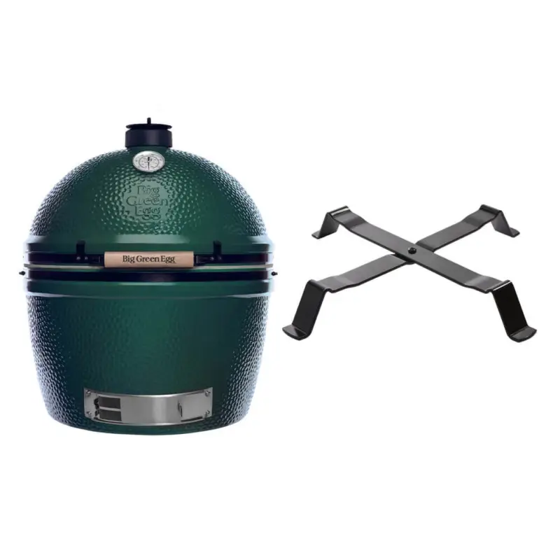 Gecertificeerd Big Green Egg Extra Extra Large ø 74,3 cm keramiek groen met Table Nest