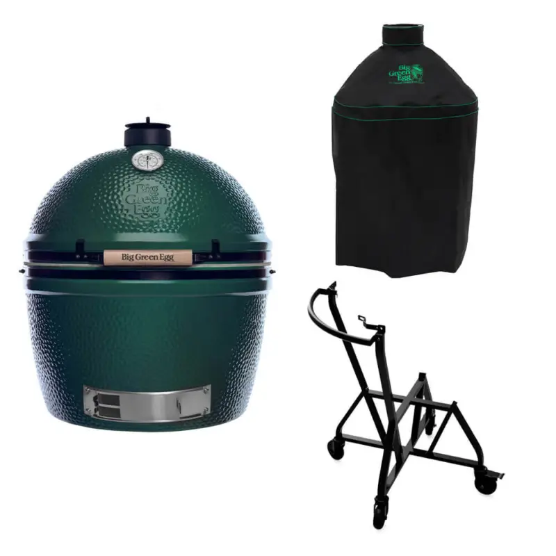 Big Green Egg Extra Extra Large ø 74,3 cm keramiek groen met IntEGGrated Nest, Handler en hoes Populair
