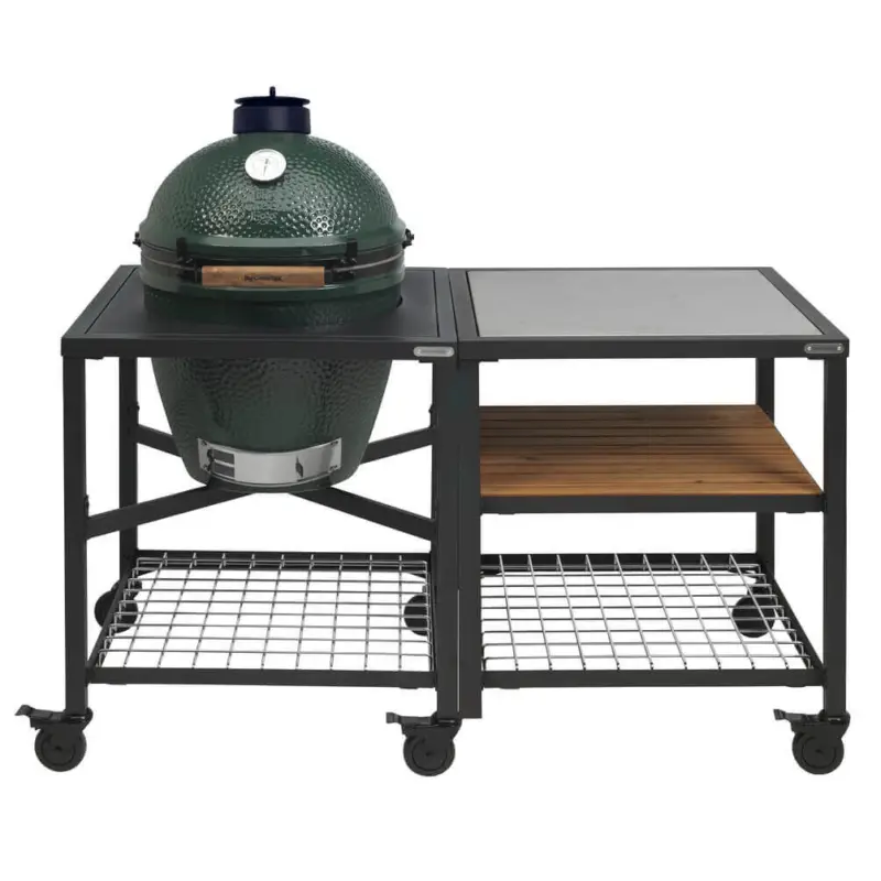 Gereduceerde Prijs Big Green Egg Modular Outdoor Workspace compleet systeem SS-Wood-Grid incl. Large barbecue