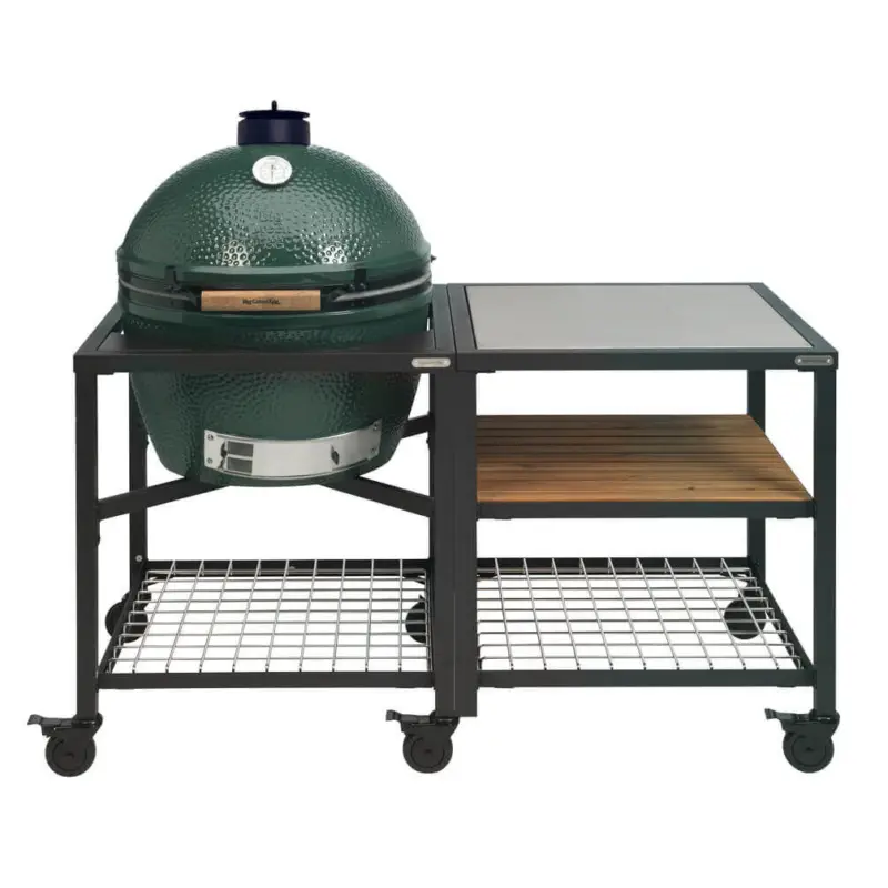 Uitverkoop Big Green Egg Modular Outdoor Workspace compleet systeem SS-Wood-Grid incl. Extra Large barbecue