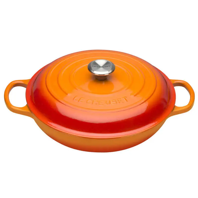 Seizoensaanbieding Le Creuset multifunctionele braadpan 3,2 liter ø 30 cm gietijzer vulcanique