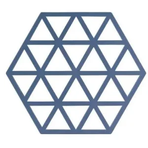 Weekendaanbieding Zone Denmark Triangles onderzetter 16 x 14 cm silicone denim