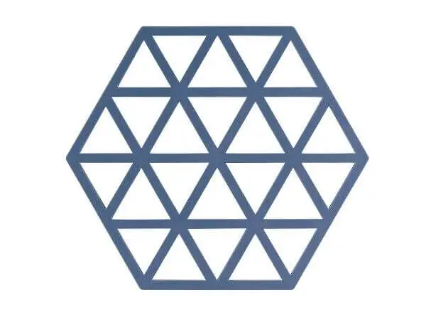 Weekendaanbieding Zone Denmark Triangles onderzetter 16 x 14 cm silicone denim
