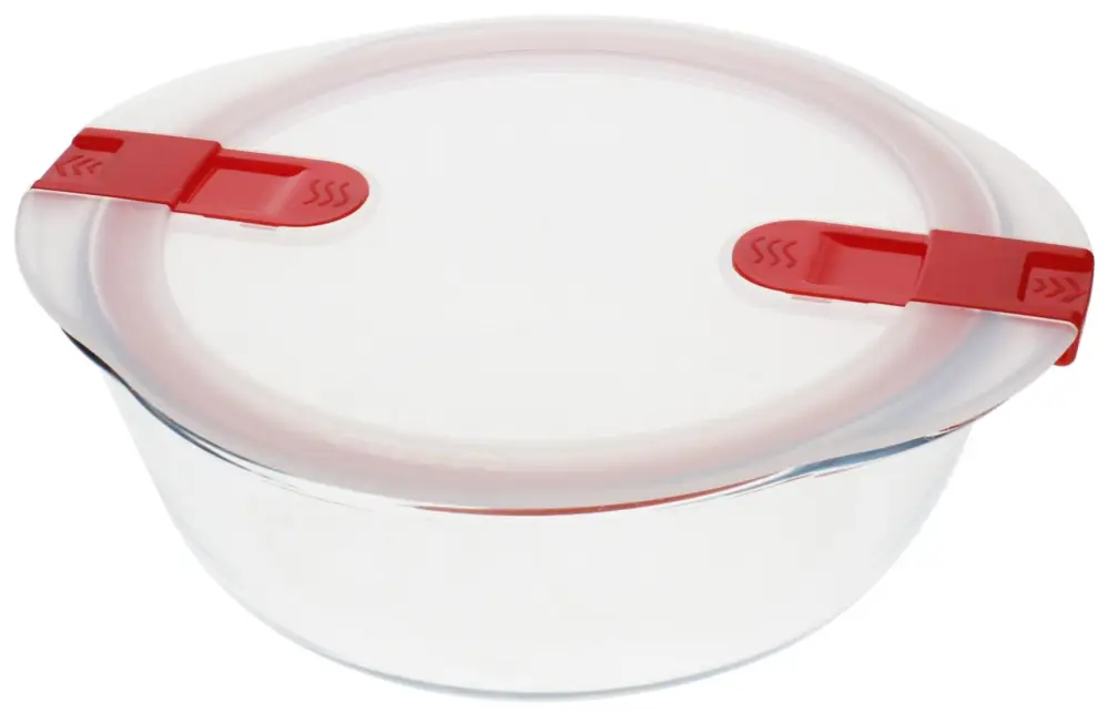 Pyrex Cook & Heat ronde ovenschaal met deksel 2.3 L glas Gecertificeerd